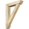 Ekena Millwork Traditional Slat Rough Sawn Bracket w/ Offset Brace, Douglas Fir, 6"W x 28"D x 36"H BKT0604X28X36TRA06RDF - alternate 1